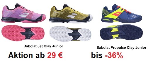 Kinder Tennisschuhe Babolat - AKTION bis -36%