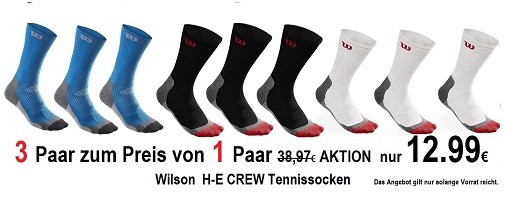 TennisSOCKEN Wilson high-end CREW 