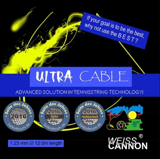 Tennissaite Weiss Cannon Ultra Cable 12 m - Saitenset Tennissaite Weiss Cannon Ultra Cable 12 m - Saitenset