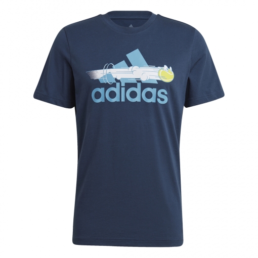 Tennis T-Shirt Adidas Logo Tee T-Shirt GN8059- dunkel blau Tennis T-Shirt Adidas Logo Tee T-Shirt GN8059- dunkel blau