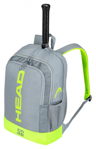 Tennisrucksack HEAD Core Backpack grau-gelb 2021 Tennisrucksack HEAD Core Backpack grau-gelb 2021