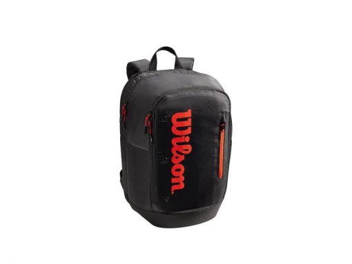 Tennisrucksack Wilson Tour Backpack 2021 schwarz-rot Tennisrucksack Wilson Tour Backpack 2021 schwarz-rot