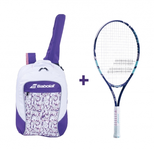 Kinder Tennisschläger Babolat B´FLY 25 + Kinderrucksack Babolat Junior Club violettt Kinder Tennisschläger Babolat B´FLY 25 + Kinderrucksack Babolat Junior Club violettt