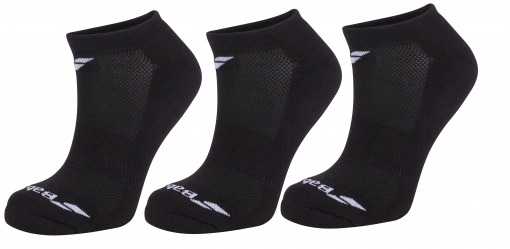 Kinder Tennissocken Babolat INVISIBLE 3 Pairs Pack Socks schwarz 5JA1461-2000