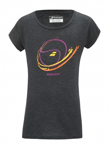 Mädchen T-Shirt Babolat Exercise Message Tee Girl 4GS22445-2003 schwarz Mädchen T-Shirt Babolat Exercise Message Tee Girl 4GS22445-2003 schwarz