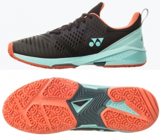 Herren Tennisschuhe Yonex POWER CUSHION SONICAGE 3 Clay black/sky blue Herren Tennisschuhe Yonex POWER CUSHION SONICAGE 3 Clay black/sky blue