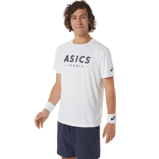 Tennis T-Shirt Asics Tennis Graphic Tee 2041A259-100 weiss Tennis T-Shirt Asics Tennis Graphic Tee 2041A259-100 weiss