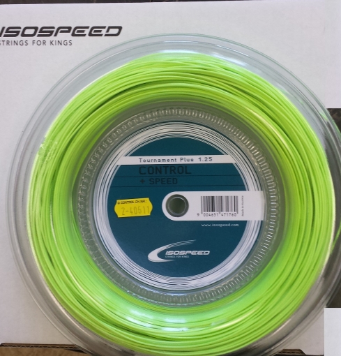 Tennissaite Isospeed Tournament Plus 1,25 mm grün - Saitenrolle Tennissaite Isospeed Tournament Plus 1,25 mm grün - Saitenrolle
