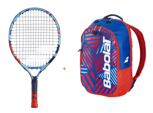 Kinder Tennisschläger Babolat - Ballfighter 17 + Backpack Kids red