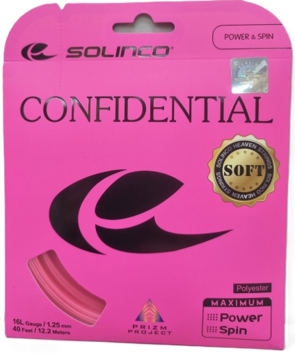 Tennissaite Solinco Confidential Soft - Electric Pink Saitenset