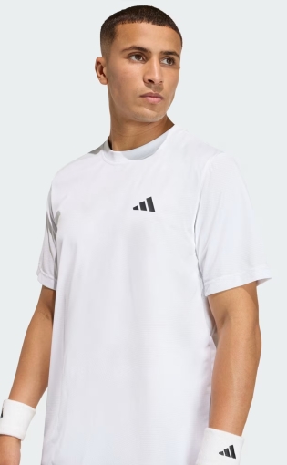 Herren Tennis T-Shirt Adidas Club Graphic Tee JY9591 weiss