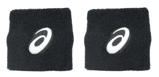 Asics Wristband Pair Tennis-Schweißbänder 3043A143-001 Schwarz