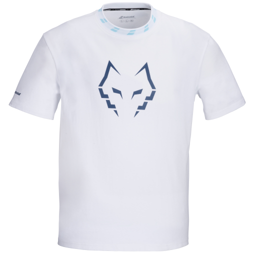 Herren T-Shirt  Babolat Cotton Tee Wide J. Lebron White 6MZ26443