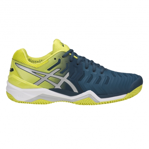 Tennisschuhe Asics Gel Resolution 7 Clay E702Y-4589 blau-limette Tennisschuhe Asics Gel Resolution 7 Clay E702Y-4589 blau-limette