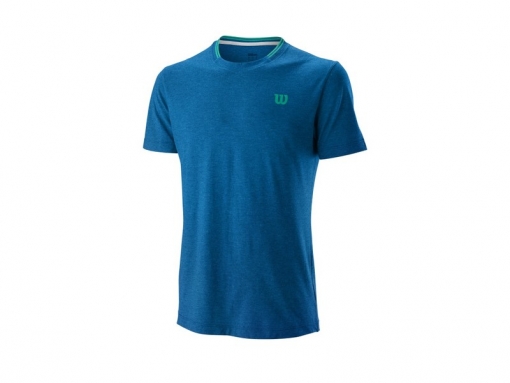Tennis T-Shirt Wilson Competition Flecked Crew T-Shirt WRA773401 blau Tennis T-Shirt Wilson Competition Flecked Crew T-Shirt WRA773401 blau