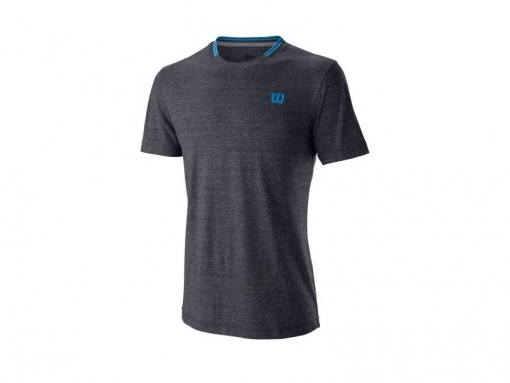 Tennis T-Shirt Wilson Competition Flecked Crew T-Shirt WRA773404 grau Tennis T-Shirt Wilson Competition Flecked Crew T-Shirt WRA773404 grau