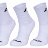 Tennis Socken Babolat BASICS Socks 5UA1371SA weiss 3 Paar