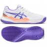 Kinder Tennisschuhe Asics Gel Resolution 9 GS Clay 1044A068-101 weiss-violet