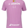 Herren T-Shirt Babolat Crew Neck Tee LEBRON pink