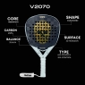 Padelschläger Skull Padel V2070 White Gold