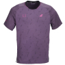 Herren T-Shirt Babolat Crew Neck Tee Replica J. Lebron 6MZ26012-4155 black plum