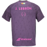 Herren T-Shirt Babolat Crew Neck Tee Replica J. Lebron 6MZ26012-4155 black plum