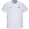 Herren T-Shirt Babolat Crew Neck Tee J. Lebron 6MZ26011-1000 white