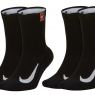 Tennissocken Nike Multiplier Crew Tennis Socks 2 Paar SK0118-010 schwarz