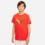Kinder T-Shirt Nike NikeCourt Rafa Tennis T-Shirt DJ2591-673 rot