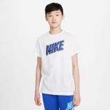 Kinder Tennis T-Shirt Nike Classic SS T-Shirt DO1825-100 weiss
