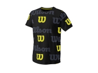 Kinder Tennis T-Shirt Wilson All Over Logo Tech Tee WRA807302