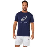 Tennis T-Shirt Asics Court Spiral Tee 2041A148-400 blau