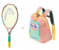 Kinder Tennisschläger Head Coco 21 2022 + Kids Backpack pink