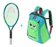 Kinder Tennisschläger Head Novak 21 2022 + Kids Backpack grün
