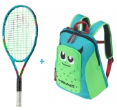 Kinder Tennisschläger Head Novak 25 2022 + Kids Backpack grün