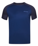 Herren Tennis T-Shirt Babolat Play Crew Neck Tee 3MP1011-4000 dunkelblau