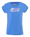 Mädchen T-Shirt Babolat Exercise Cotton Tee Girl 4GS23444-4107 blau