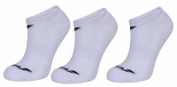 Kinder Tennissocken Babolat INVISIBLE 3 Pairs Pack Socks  5JA1461-1000 weiß