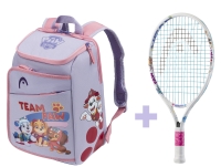 Kinder Tennisschläger Head Paw 19 weiss + Kids Backpack Paw Patrol