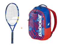 Kinder Tennisschläger Babolat - Ballfighter 23 + Backpack Kids red