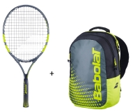 Kinder Tennisschläger Babolat - Carlitos 23 + Backpack Kids gelb