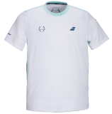 Herren T-Shirt Babolat Crew Neck Tee J. Lebron 6MZ26011-1000 white