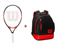 Kinder Tennisschläger Wilson FEDERER 21 + Kinderrucksack Wilson Youth Backpack rot Kinder Tennisschläger Wilson FEDERER 21 + Kinderrucksack Wilson Youth Backpack rot