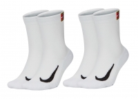 Tennissocken Nike Multiplier Crew Tennis Socks 2 Paar SK0118-100 weiss