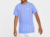 Kinder Tennis T-Shirt Nike Court DriFit T-Shirt CU0338-478 blau